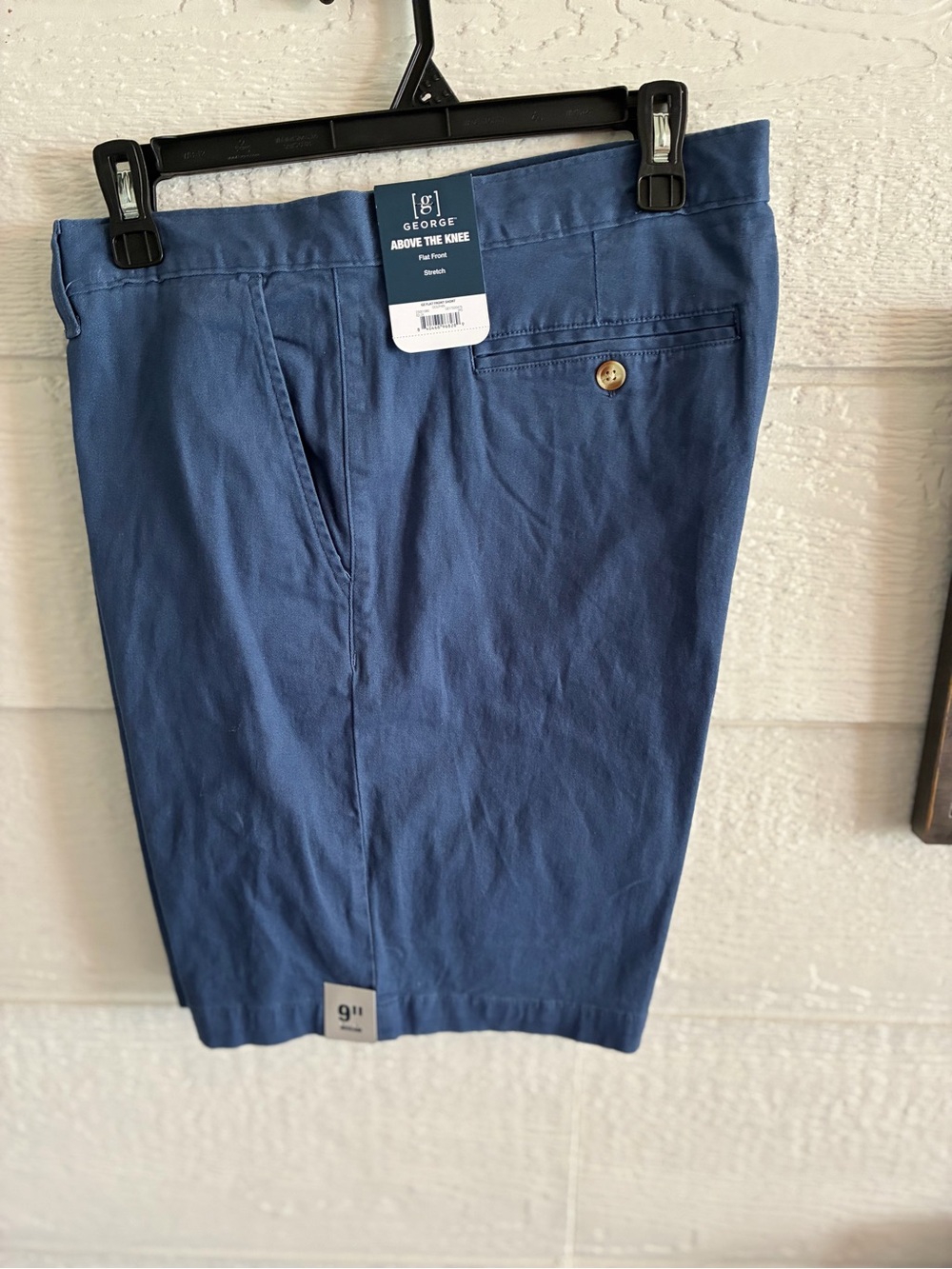George Men's Flat Front Shorts in Blue